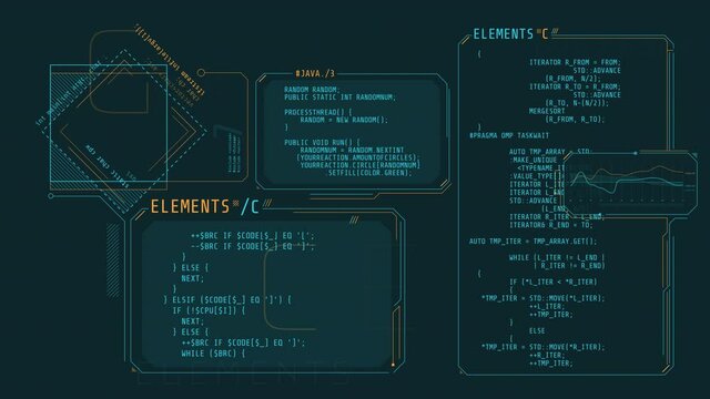 Abstract encoding process in the HUD interface.