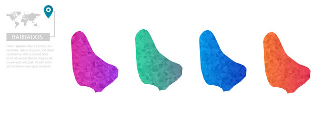 Set of vector polygonal Wales maps. Bright gradient map of country in low poly style. Multicolored country map in geometric style for your infographics, polygonal design for your ,Vector eps10
