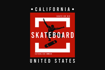 Skateboard, silhouette style