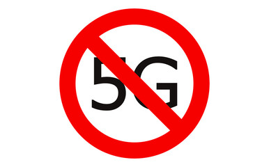 5Gと禁止マークアイコン