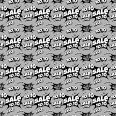 10.10 Sale Seamless Pattern Background