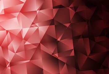 Light Pink, Red vector shining triangular background.