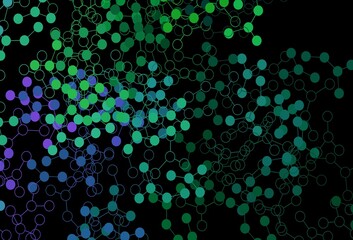 Dark Pink, Green vector template with artificial intelligence structure.