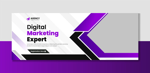 Digital Creative corporate business marketing social media timeline promotion facebook cover & page banner post template 