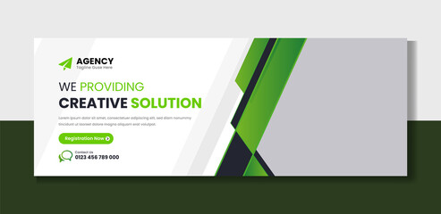 Fototapeta premium Digital Creative corporate business marketing social media timeline promotion facebook cover & page banner post template 