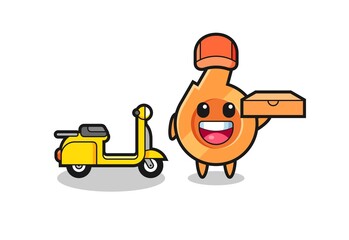 Character Illustration of whistle as a pizza deliveryman