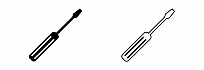 screwdriver icon, screwdriver vector, screwdriver symbol of repair, screwdriver symbol of tools