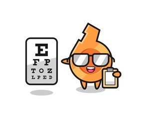 Illustration of whistle mascot as an ophthalmology