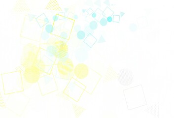 Light Blue, Yellow vector pattern with polygonal style with circles.