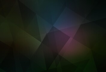 Dark Multicolor vector triangle mosaic background.