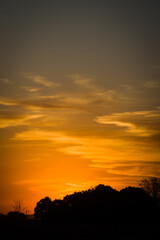 sunset in the countryside