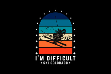 .I'm difficult ski colorado, design silt retro style