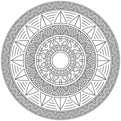 Leaf Flower Petal Coloring Mandala Art Simple Graphic Shape Vector Floral Oriental Outline Vintage Decorative Elements Pattern Illustration Islam Arabic Indian Turkish Mystic Religion Morals Lotus