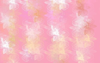 Light Pink, Yellow vector natural pattern with flowers.