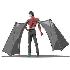 Vector illustration of fashionable Dracula. Good for Halloween theme and etc.