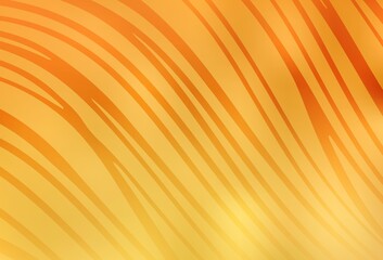 Obraz premium Light Yellow vector background with wry lines.