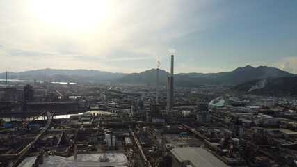 山口県周南市の映画　【えんとつ町のプペル】絵本のモデルになった周南コンビナートの景色
