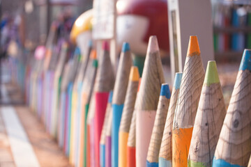 pencils in a row