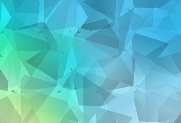 Light Blue, Green vector texture with abstract poly forms.