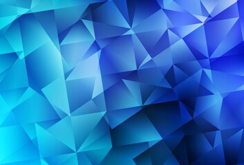 Fototapeta premium Light BLUE vector polygon abstract backdrop.