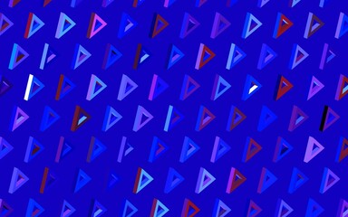 Dark Blue, Red vector texture with triangular style.