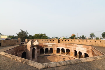 Fototapeta premium Farrukhnagar baoli, located nearly 30 KM from Gurugram is a historic stepwell. Also known as BAOLI GHAUS ALI SHAH build during 18th Century.