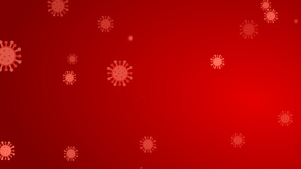 Coronavirus red pattern banner background. Abstract healthcare Illustrations concept COVID-19.