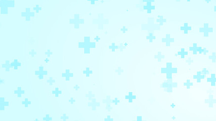Abstract medical blue cross pattern white background.