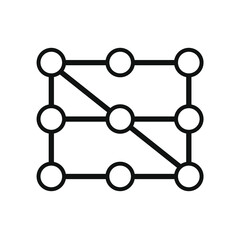 several circles connected by a square line