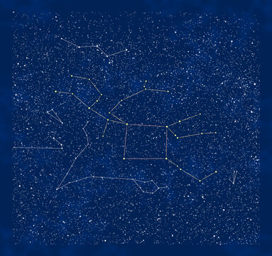 秋の星座：秋の大四辺形と周辺の星座