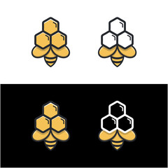 Obraz premium Unique Honeycomb Modern Logo Template