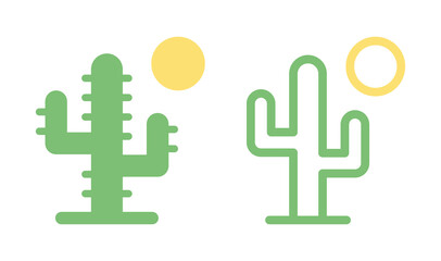 Cactus icon vector, symbol of desert flower icon vector illustration
