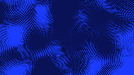 Abstract dot white blue wave gradient texture technology background.