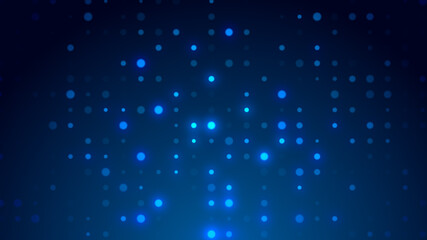 Abstract dot white blue pattern gradient texture technology background.
