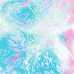 pink blue teal pastel rainbow holographic waves abstract holo light marble background