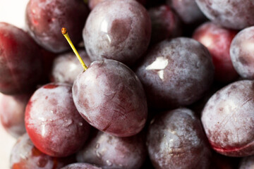 Ripe juicy plum, rich harvest