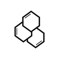 picture of three intertwined hexagons overlapping