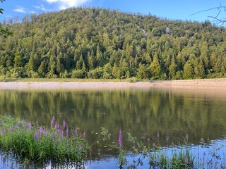 Artificial lake Potkos or Lake Potkoš, Fuzine - Gorski kotar, Croatia (Umjetno jezero Potkoš ili akumulacijsko jezero Potkoš, Fužine - Gorski kotar, Hrvatska)