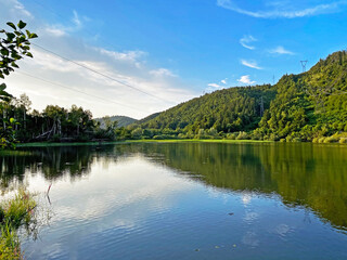 Artificial lake Potkos or Lake Potko&scaron;, Fuzine - Gorski kotar, Croatia (Umjetno jezero Potko&scaron; ili akumulacijsko jezero Potko&scaron;, Fužine - Gorski kotar, Hrvatska)