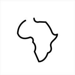 Isolated Africa line Art icon vector