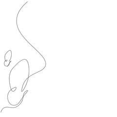 Butterfly line drawing vector illustration