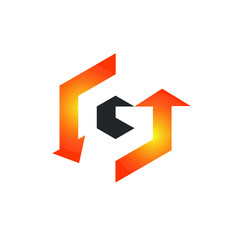 letter G arrows in a Hive