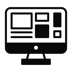 responsive web design black filled line design, SEO and web flat design for mobile concepts and web apps. Collection of modern infographic logo and pictogram.