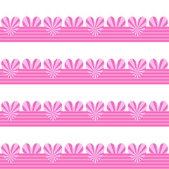 Childish Seamless pattern of pink spotlight beam in hearts on repeating line on white background. Vector beautiful pattern design for decorating , fabric, wrapping, textile, wallpaper, apparel of love
