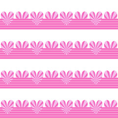 Childish Seamless pattern of pink spotlight beam in hearts on repeating line on white background. Vector beautiful pattern design for decorating , fabric, wrapping, textile, wallpaper, apparel of love