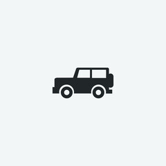 Jeep vector icon illustration sign