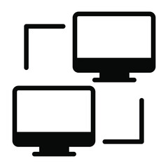 data sharing black filled line design, SEO and web flat design for mobile concepts and web apps. Collection of modern infographic logo and pictogram.