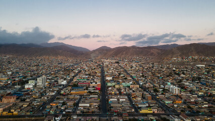 Vistas aéreas de la ciudad de Antofagasta de Chile