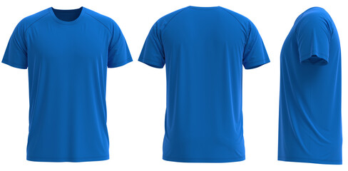 Raglan Short sleeve T-shirt  [ Solid  BLUE]