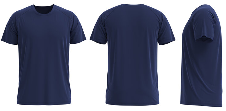 Raglan Short sleeve T-shirt  [ Solid  NAVY ]